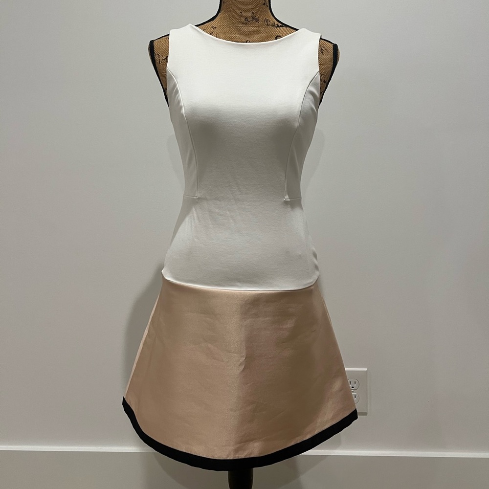 Anthropologie Maeve Gold Dipped Mini Dress Size 0